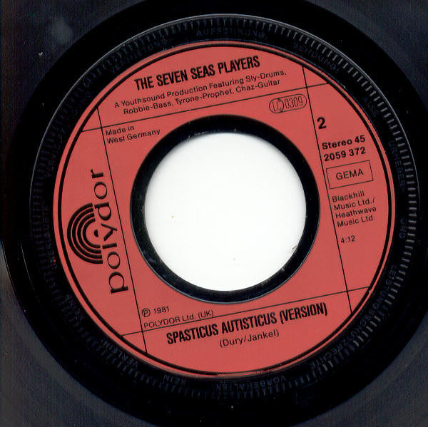 Ian Dury / The Seven Seas Players : Spasticus Autisticus (7", Single)
