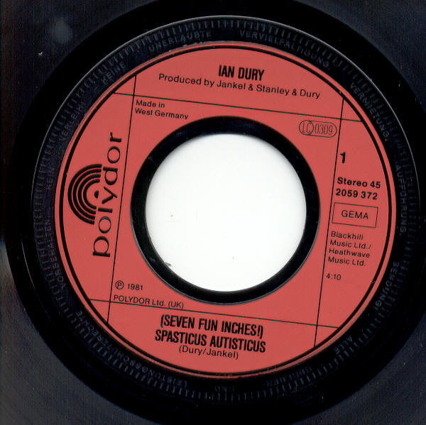 Ian Dury / The Seven Seas Players : Spasticus Autisticus (7", Single)