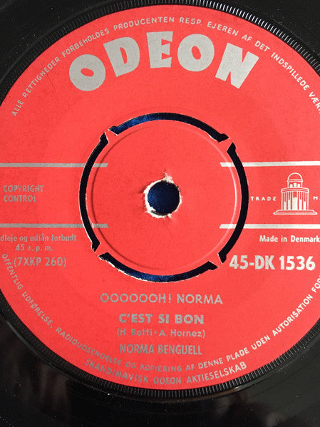 Norma Benguell* : Ooooooh! Norma (7", Single, Mono, Pus)