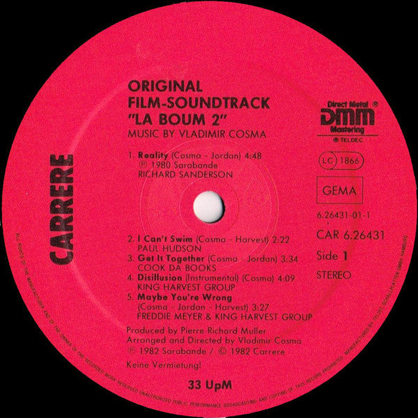 Various : La Boum 2 (Original Soundtrack) (LP, Album)