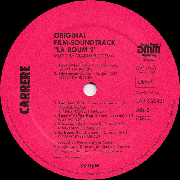 Various : La Boum 2 (Original Soundtrack) (LP, Album)