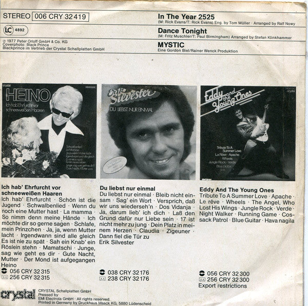 Mystic (5) : In The Year 2525 (7", Single)