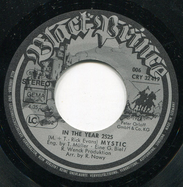 Mystic (5) : In The Year 2525 (7", Single)