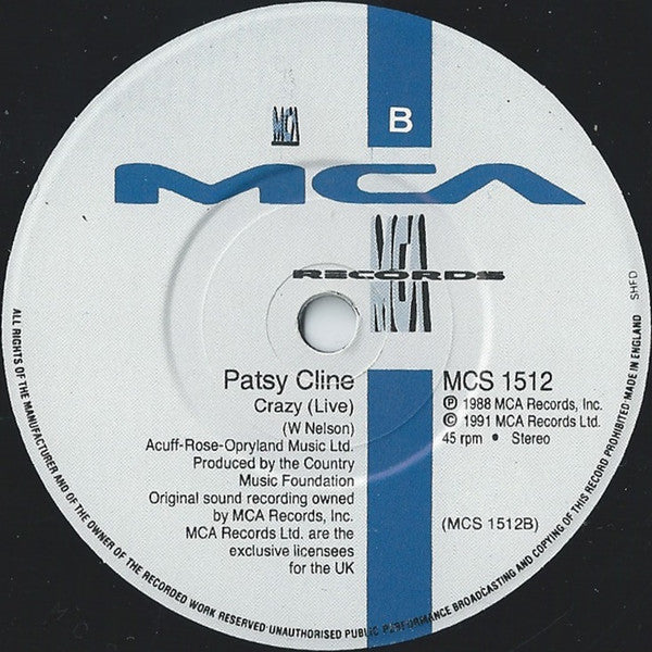 Patsy Cline : I Fall To Pieces (7", Single, Pap)