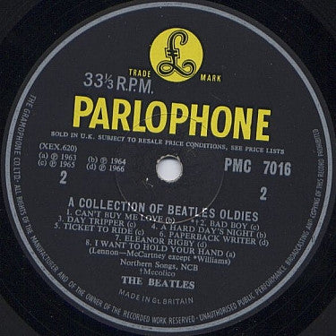 The Beatles : A Collection Of Beatles Oldies (LP, Album, Comp, Mono)