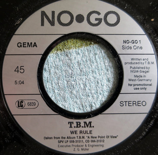 T.B.M. : Perfect Score (7", Single, Promo)