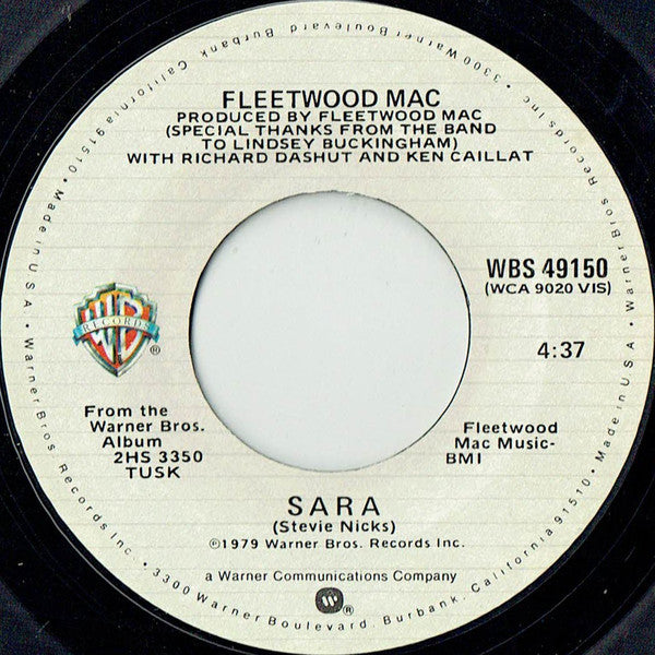 Fleetwood Mac : Sara (7", Single, Styrene, All)