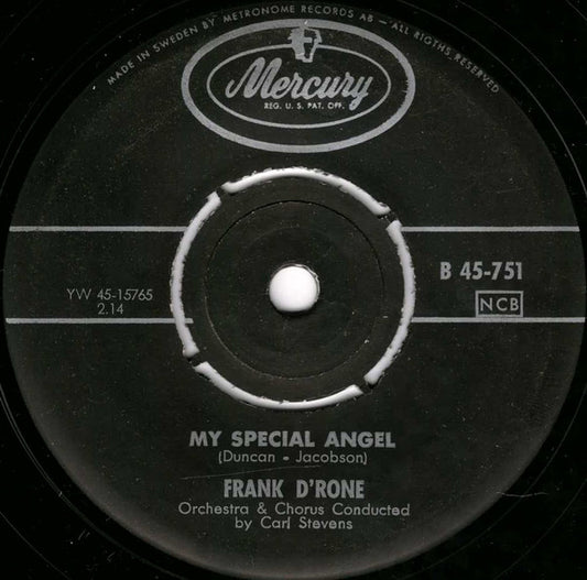 Frank D'Rone : My Special Angel / Once In A Million Years (7", Single)