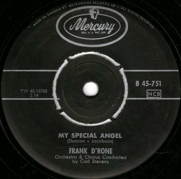 Frank D'Rone : My Special Angel / Once In A Million Years (7", Single)