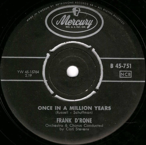 Frank D'Rone : My Special Angel / Once In A Million Years (7", Single)