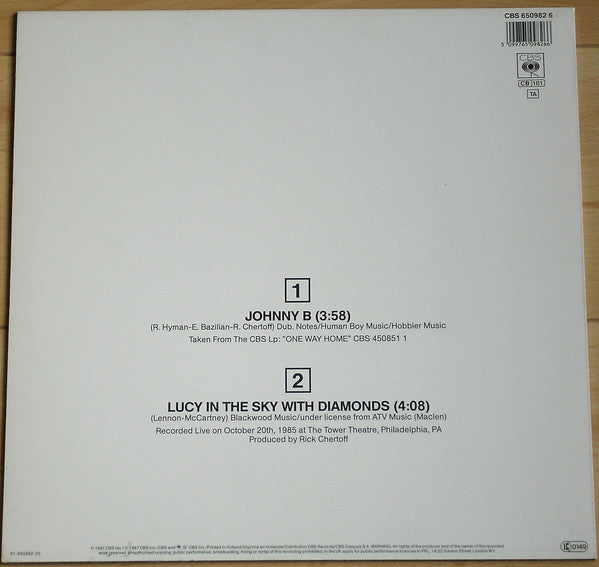 Hooters* : Johnny B (12", Maxi)