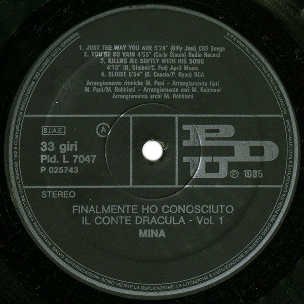 Mina (3) : Finalmente Ho Conosciuto Il Conte Dracula... (2xLP, Album, Gat)