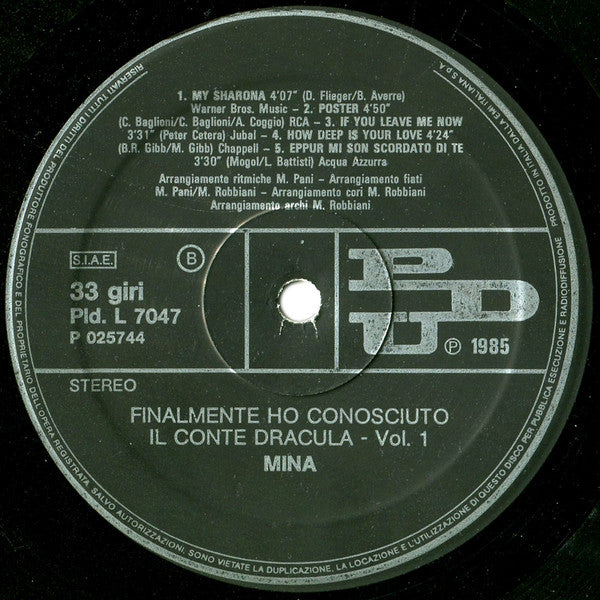 Mina (3) : Finalmente Ho Conosciuto Il Conte Dracula... (2xLP, Album, Gat)