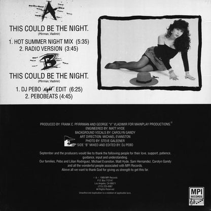 September (6) : This Could Be The Night (12", Single)