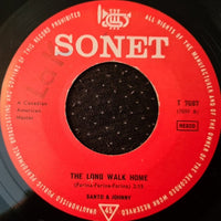Santo & Johnny : Tear Drop / The Long Walk Home (7", Single)