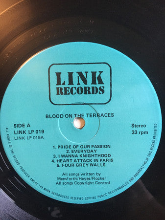 Angelic Upstarts : Blood On The Terraces (LP, Album, Blu)