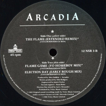 Arcadia (3) : The Flame (Extended Remix) (12", Single)