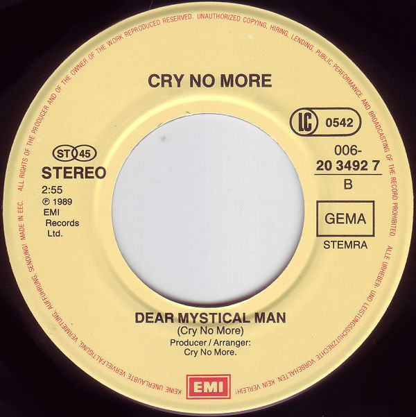 Cry No More : Oh Sharon! (7", Single)