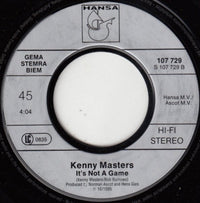 Kenny Masters : Time To Fly (Sing My Song) / It's Not A Game (7", Single)