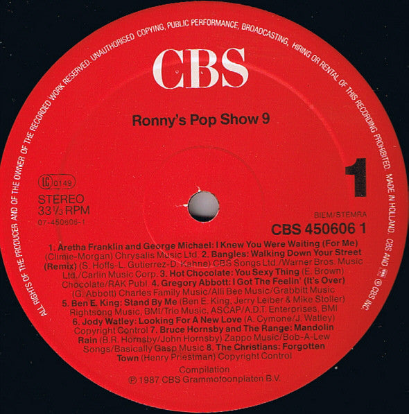 Various : Ronny's Pop Show 9 (2xLP, Comp)