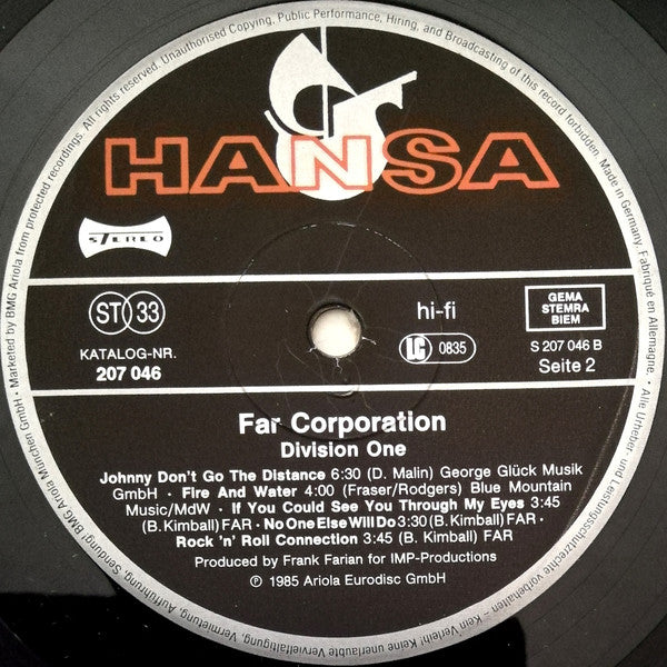 Far Corporation : Division One - The Album (LP, Album, DMM)
