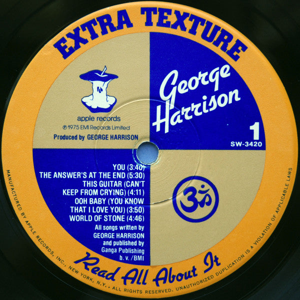 George Harrison : Extra Texture (Read All About It) (LP, Album, Win)