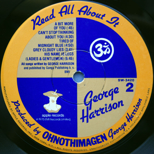 George Harrison : Extra Texture (Read All About It) (LP, Album, Win)
