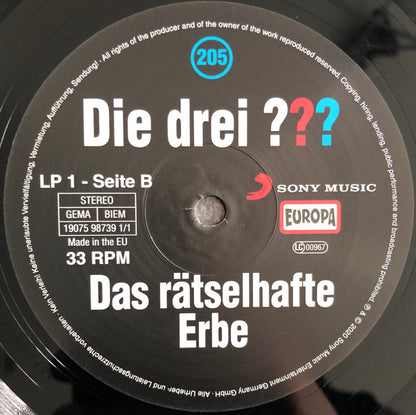 Marco Sonnleitner : Die Drei ??? 205 · Das Rätselhafte Erbe (2xLP)
