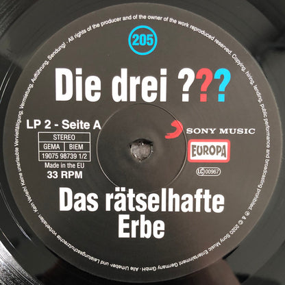 Marco Sonnleitner : Die Drei ??? 205 · Das Rätselhafte Erbe (2xLP)