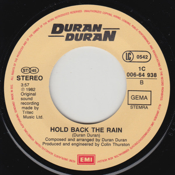 Duran Duran : Rio (7", Single)