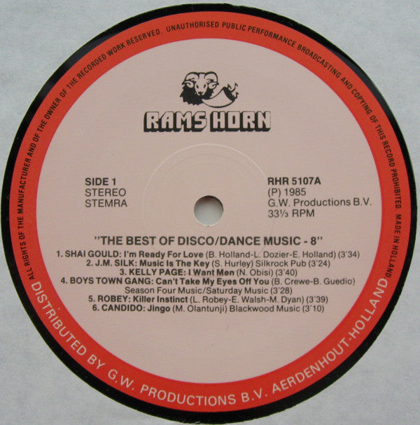Various : The Best Of Disco / Dance Music  8 (LP, Comp)