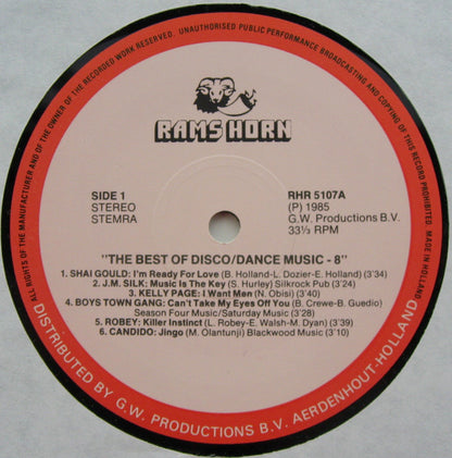 Various : The Best Of Disco / Dance Music  8 (LP, Comp)