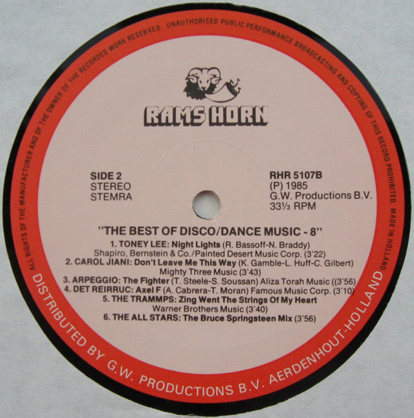 Various : The Best Of Disco / Dance Music  8 (LP, Comp)