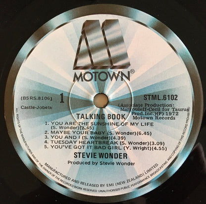 Stevie Wonder : Talking Book (LP, Album, RE, EMI)