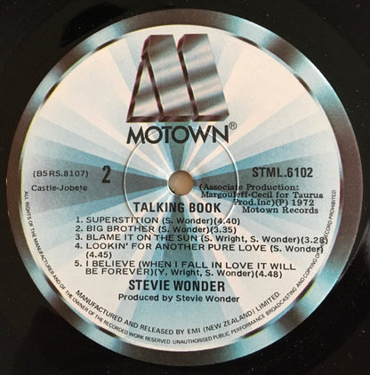 Stevie Wonder : Talking Book (LP, Album, RE, EMI)