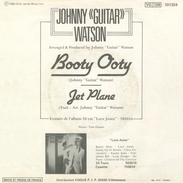 Johnny "Guitar" Watson* : Booty Ooty (7", Single)
