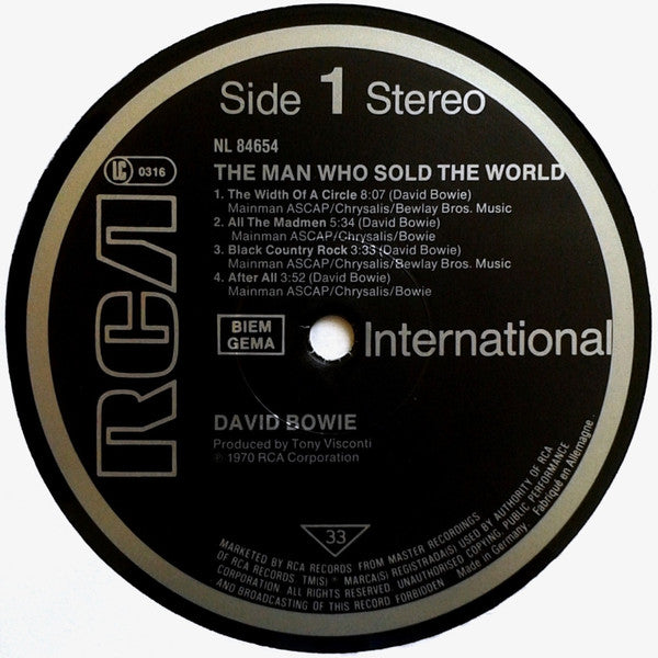 David Bowie : The Man Who Sold The World (LP, Album, RE)