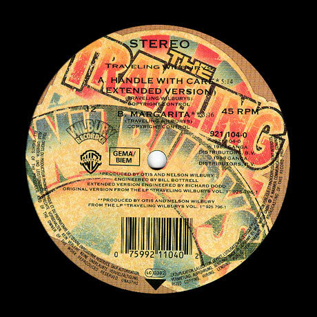 Traveling Wilburys : Handle With Care (12")