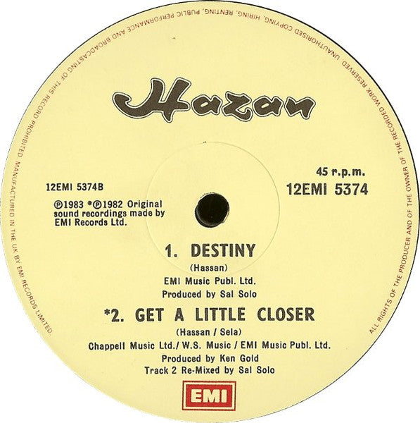 Hazan : Dreamer Devané (12")