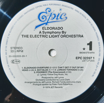 Electric Light Orchestra : Eldorado - A Symphony By The Electric Light Orchestra (LP, Album, RE)