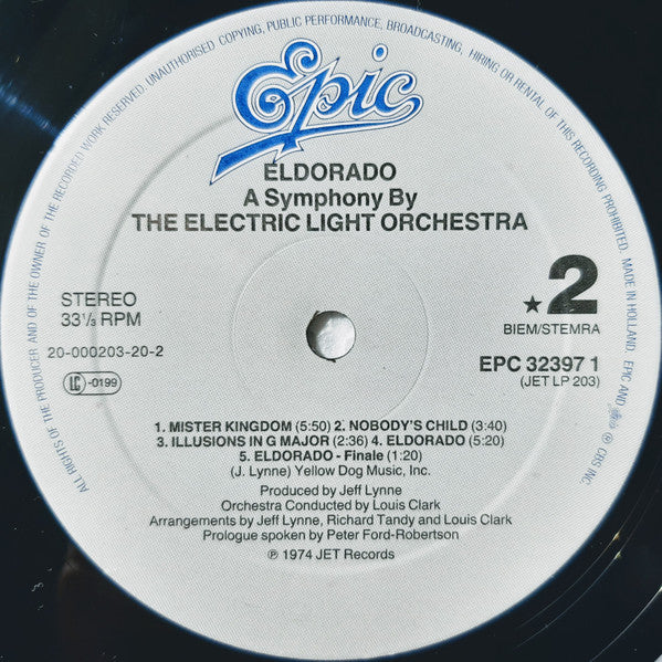 Electric Light Orchestra : Eldorado - A Symphony By The Electric Light Orchestra (LP, Album, RE)