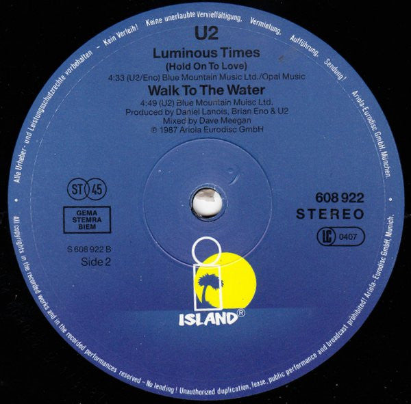 U2 : With Or Without You (12", Maxi)