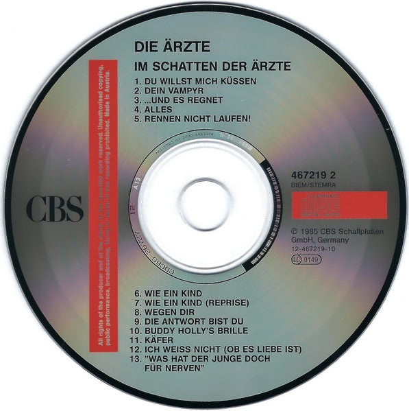 Die + Ärzte* : Im Schatten Der Ärzte (CD, Album, RE)