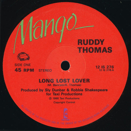 Ruddy Thomas : Long Lost Lover (12")