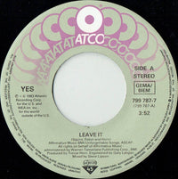 Yes : Leave It (7", Single)