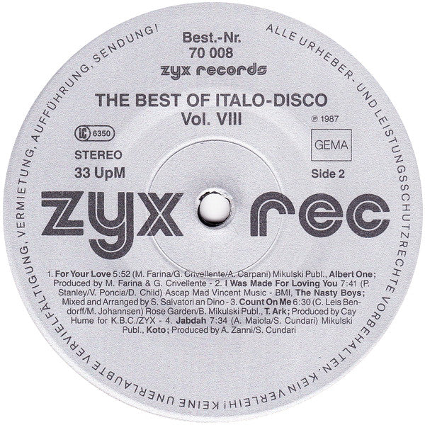 Various : The Best Of Italo-Disco Vol. 8 (2xLP, Comp, Gat)