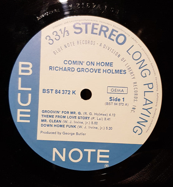 Richard Groove Holmes* : Comin' On Home (LP, Album)