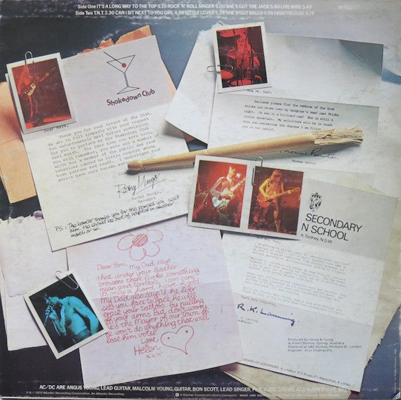 AC/DC : High Voltage (LP, Album, RP)