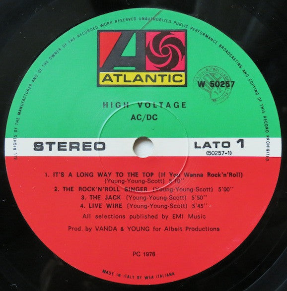 AC/DC : High Voltage (LP, Album, RP)