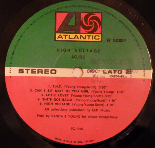 AC/DC : High Voltage (LP, Album, RP)